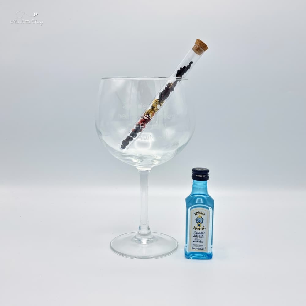 proefpakket met gepersonaliseerd gin glas