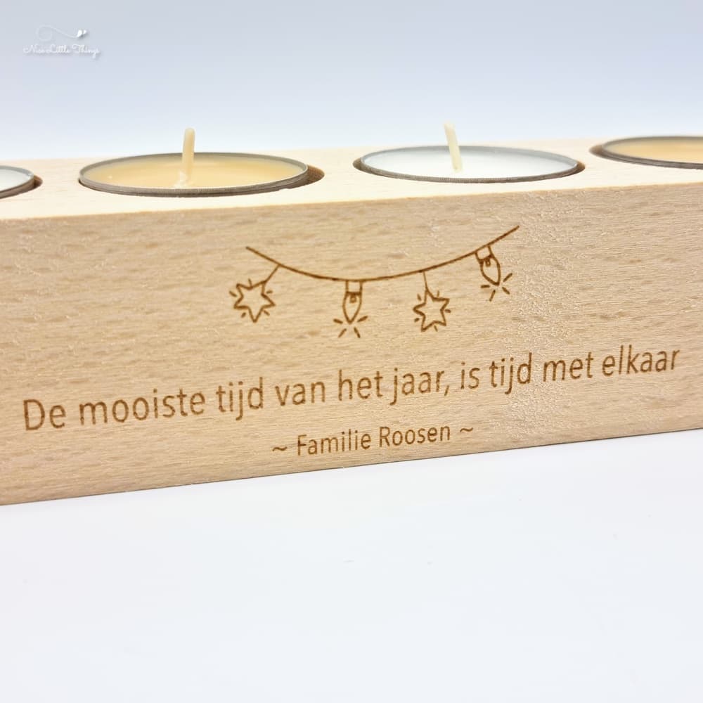 Gepersonaliseerde Theelichthouder Kerstmis