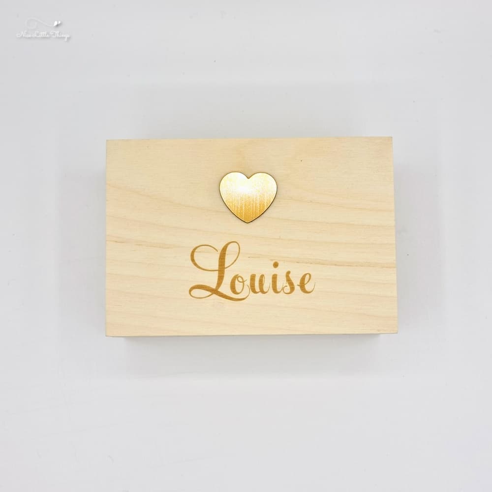 Jewelry Box with Name and Heart