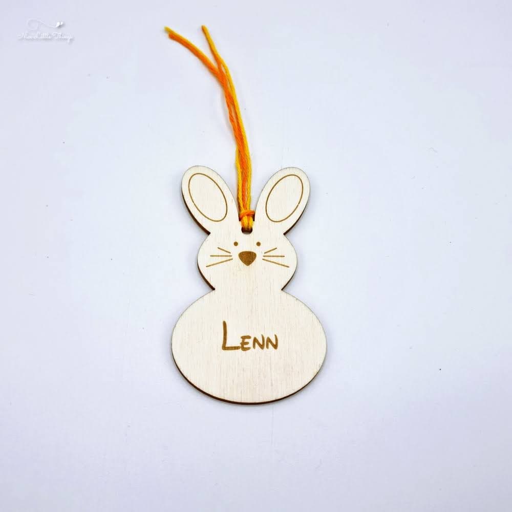 Wooden Easter Pendant with Name
