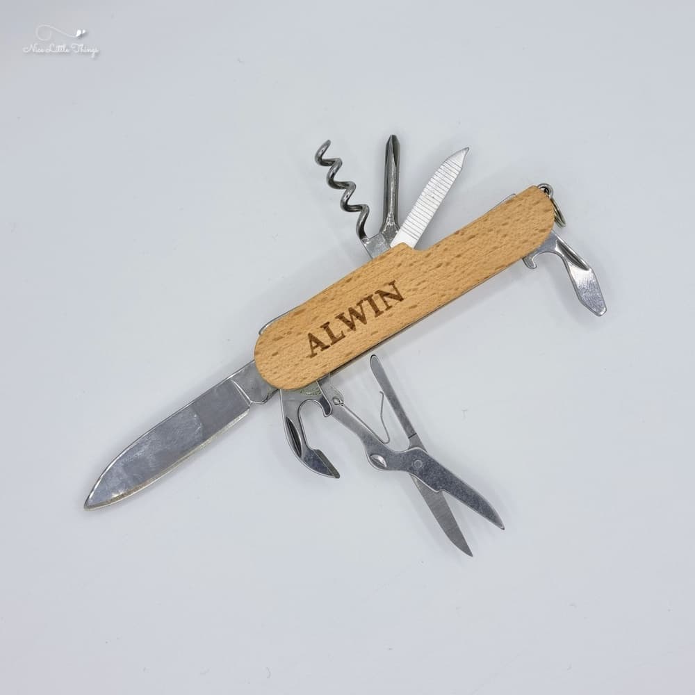 Houten Zakmes met Naam