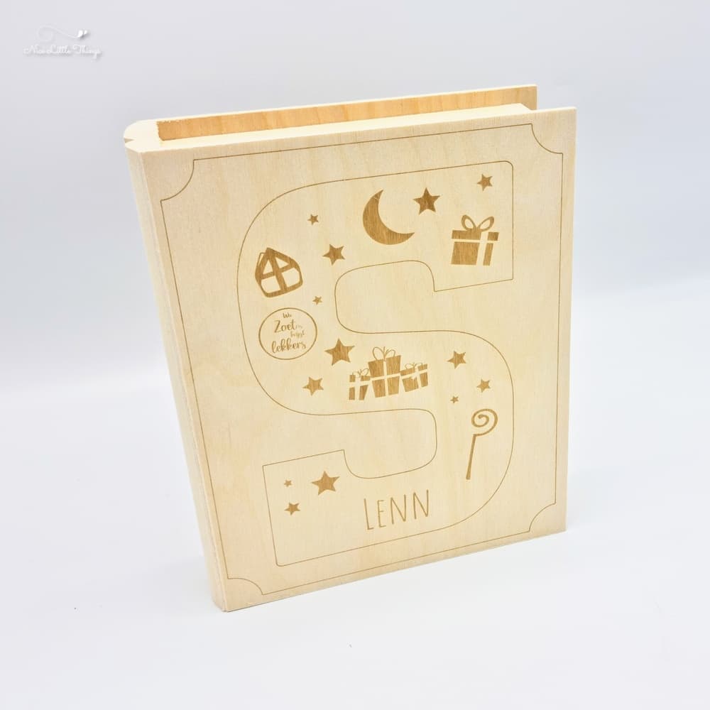 Wooden Sinterklaas Book with Name