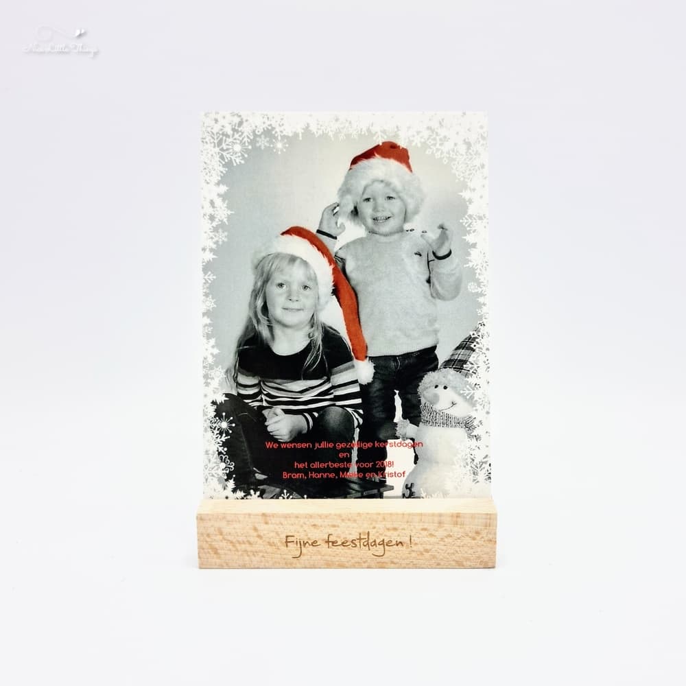 Porte-photos en bois - Joyeuses fêtes