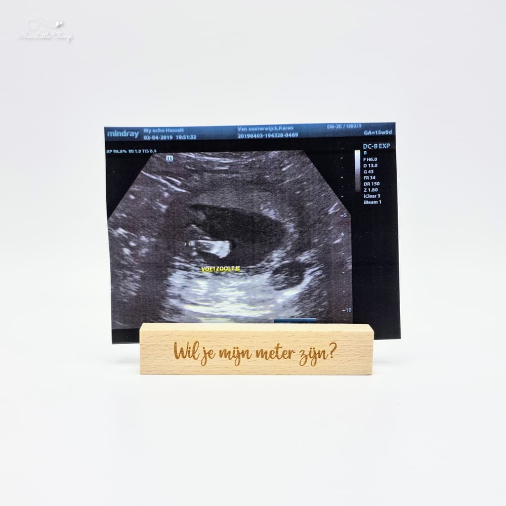 Wooden Photo Holder - Will you be my godmother?
