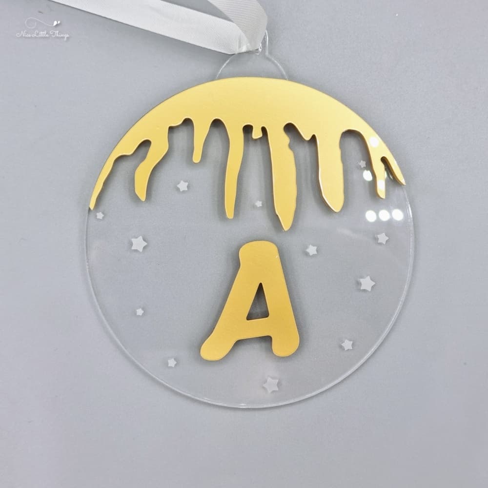 Christmas Ball Plexi with Letter