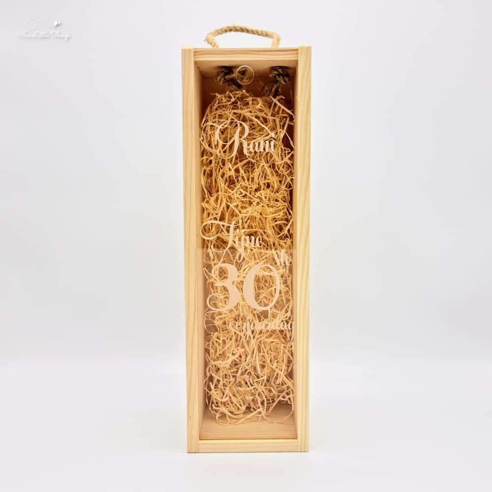 Wine Box with Transparent Lid - Anniversary