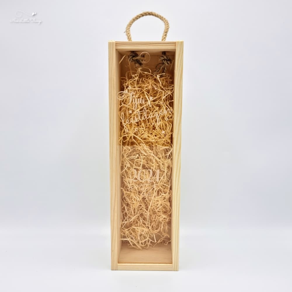 Wijnkist met Transparant deksel - Feestdagen