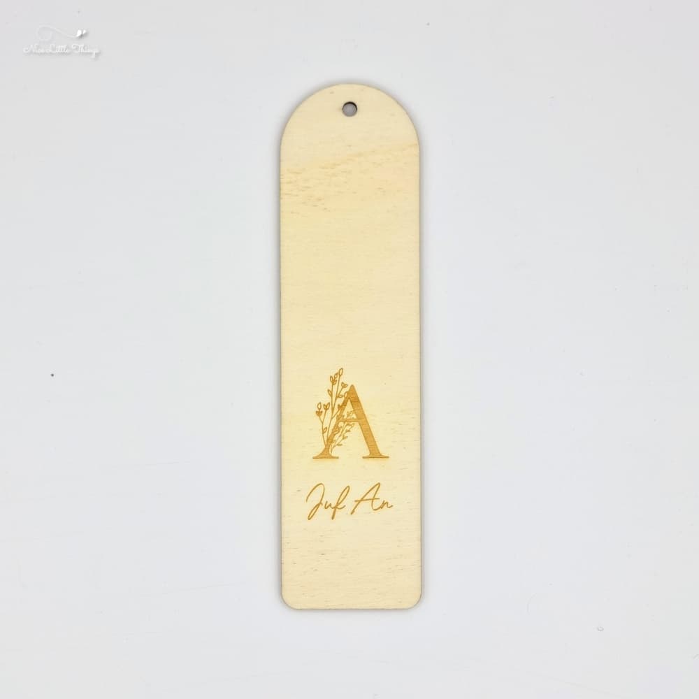 Personalized Bookmark with Flowers