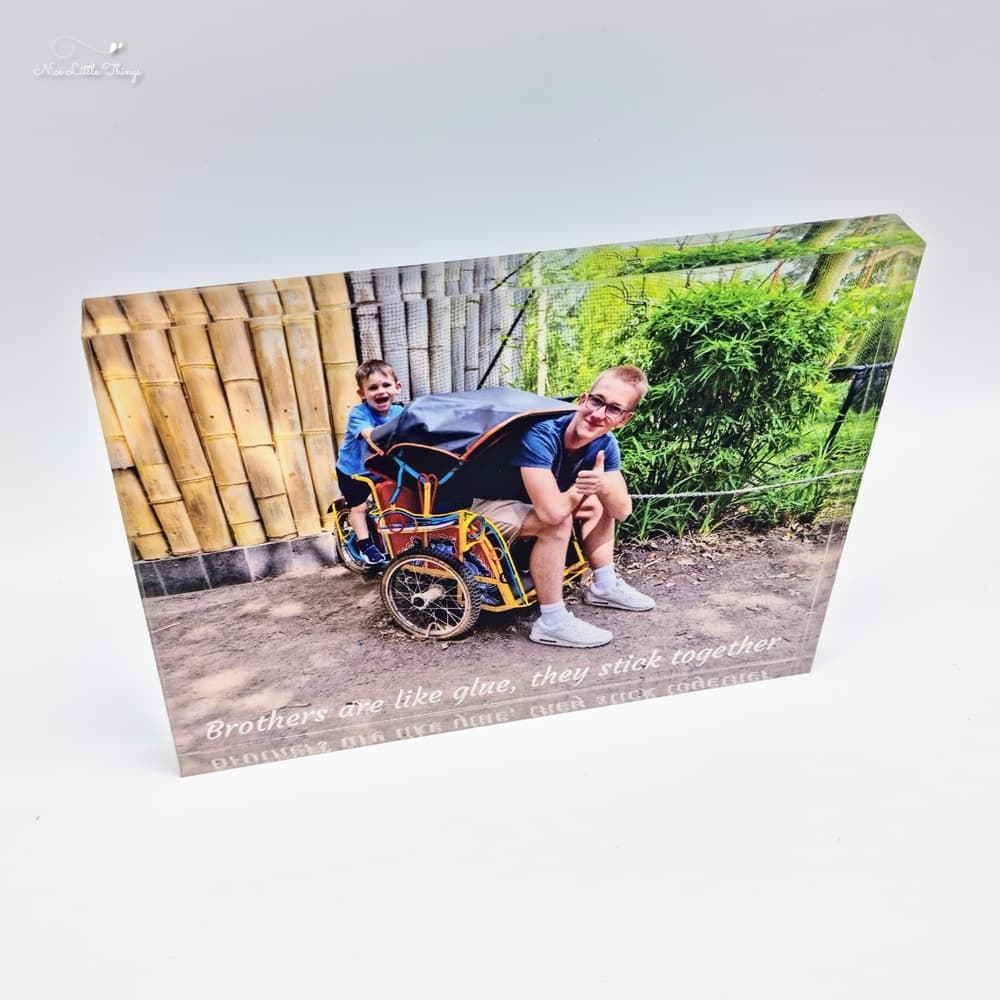 Fotoblok Acryl met Persoonlijke boodschap