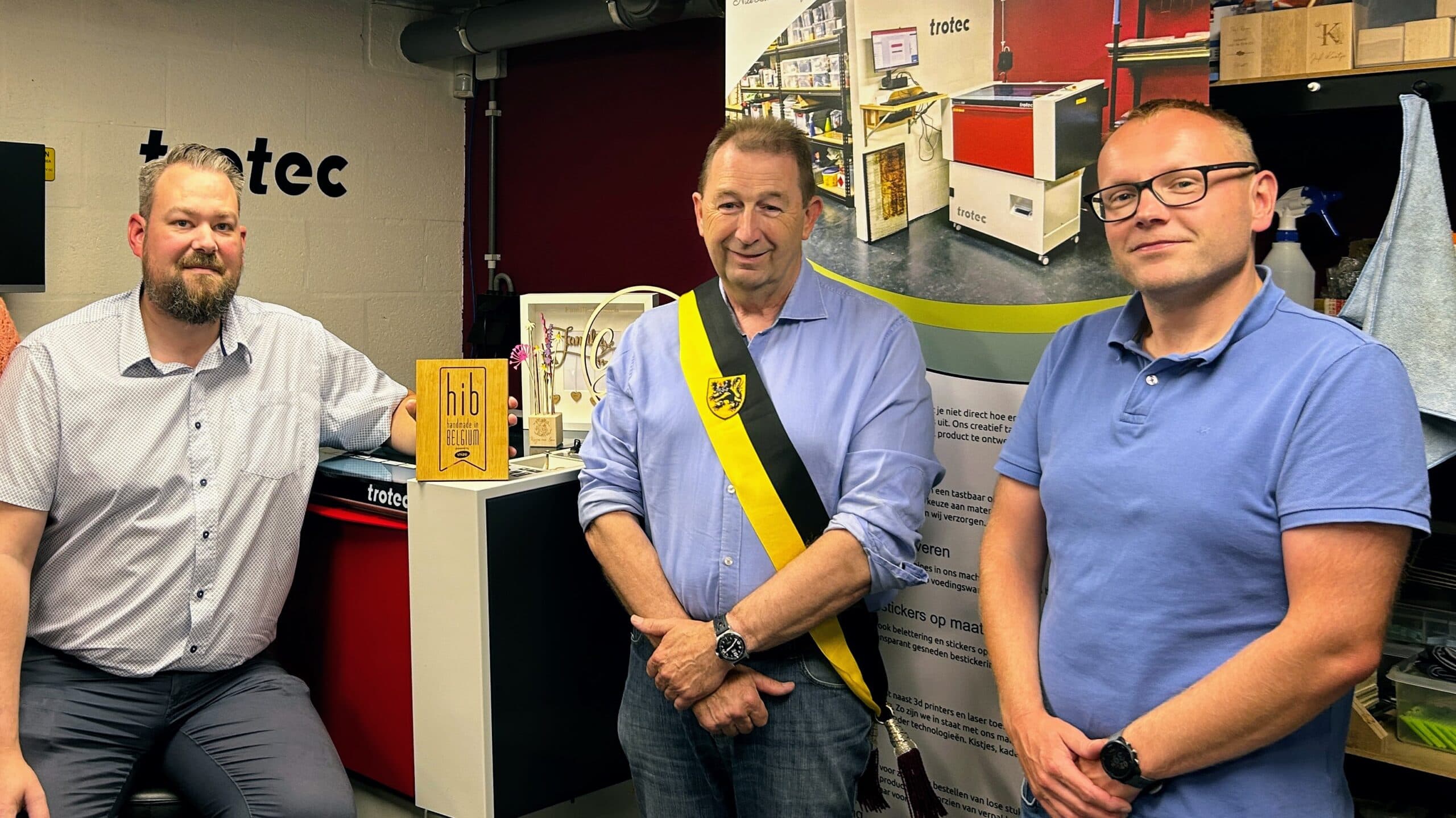 Handmade In Belgium label