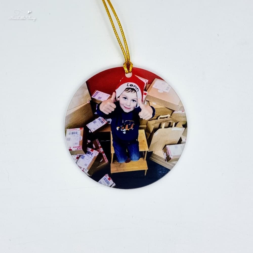 gepersonaliseerde kerstbal met foto