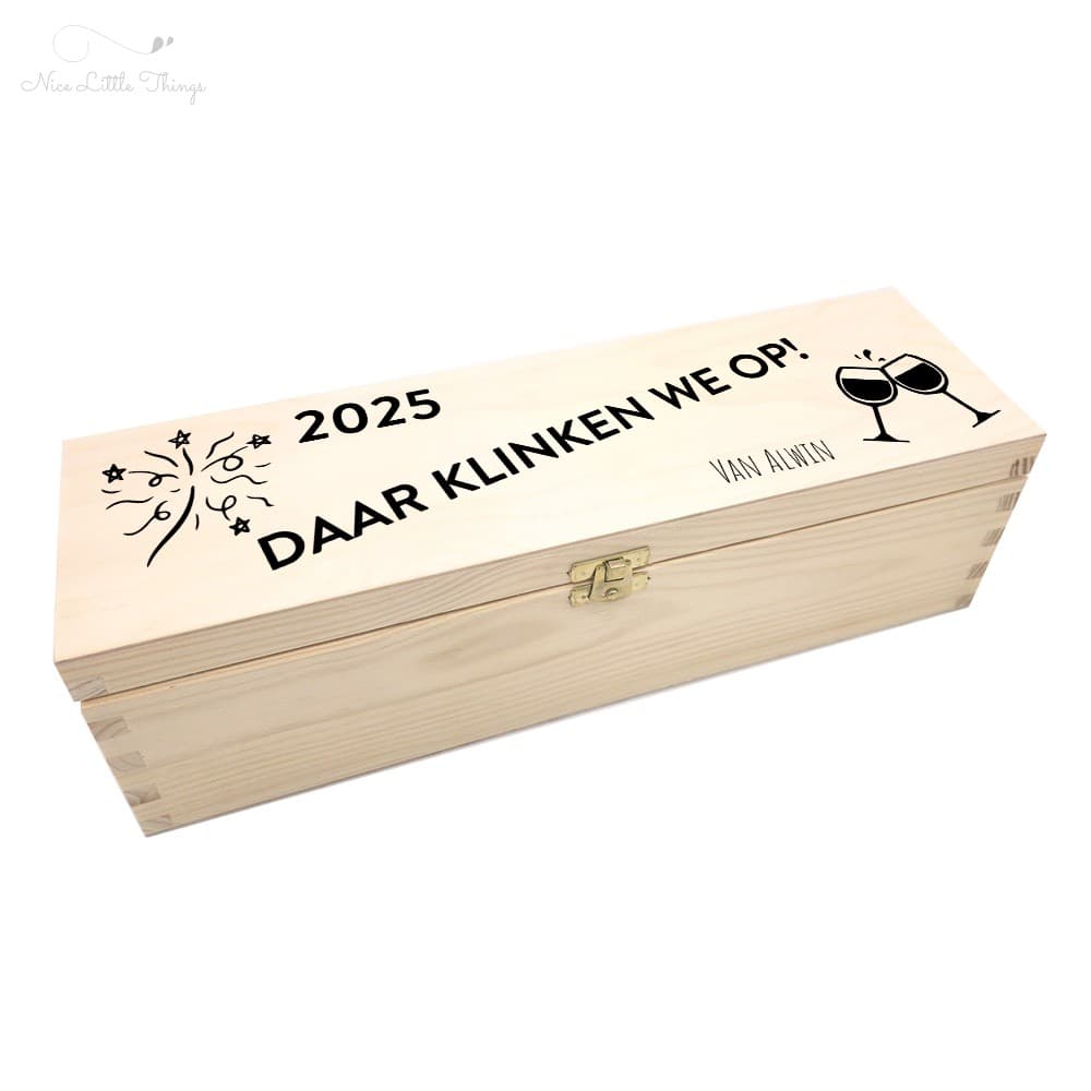 Wine box with lock "Let's toast to that!"