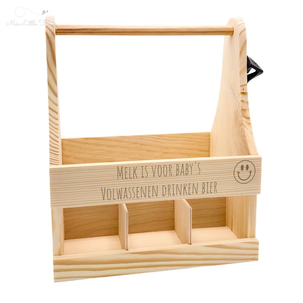 Beer crate "Milk is for babies"